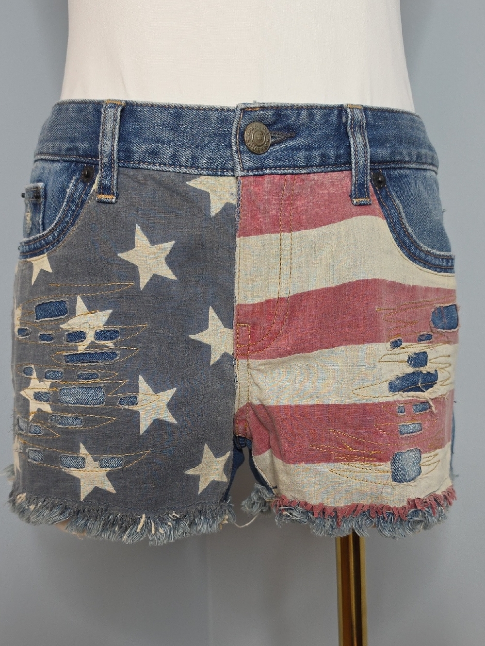 Ralph Lauren Women’s/ Girls Denim American Flag Women's Shorts. Size 16 or XS